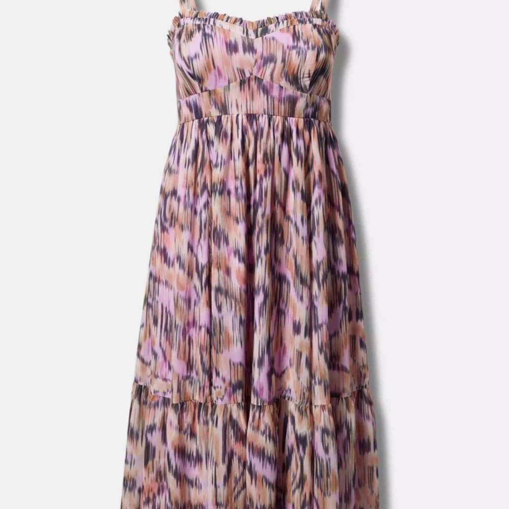 TORRID Midi Chiffon Sleeveless Tiered Dress, size 0/0X, NEW NWT